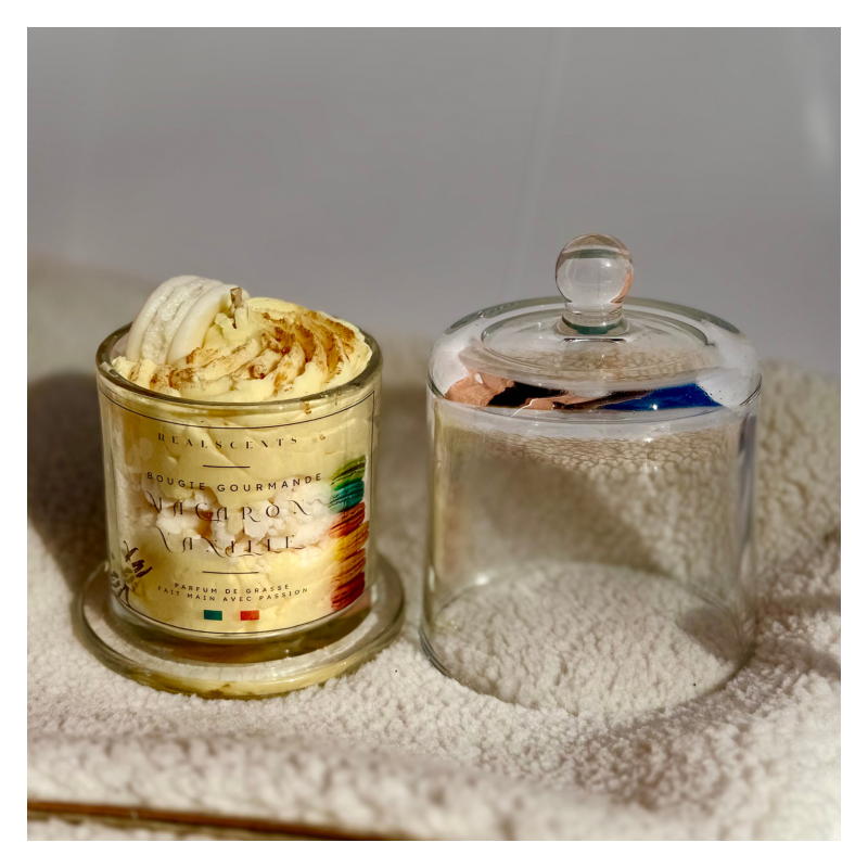 Bougie macaron vanille Bougie macaron vanille